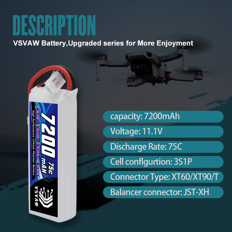 VSVAW 3S Lipo Battery 11.1V 72 - Drone Battery 3S 리뷰 및 가격