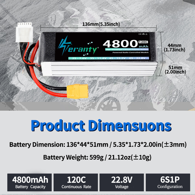 TERANTY 6S 4800mAh Lipo Batter - Drone Battery Plate 리뷰 및 가격