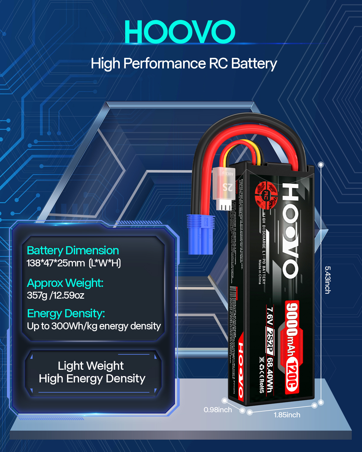 HOOVO 2S 9000mAh RC Battery 7. - Drone Battery High Voltage 리뷰 및 가격